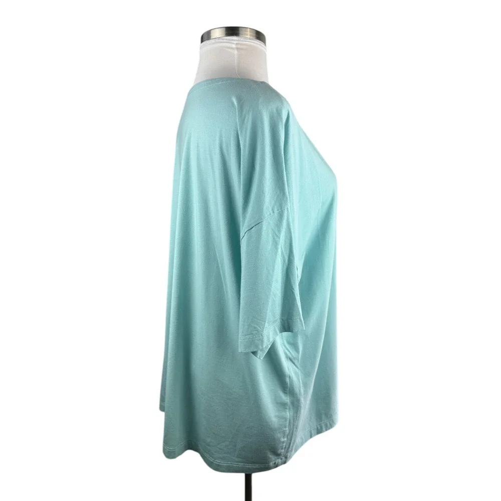 ✨2/$20 J. Jill Luxe Supima Elbow Sleeve Tee Short Sleeve Top Womens Plus Size 4X - Picture 9 of 12